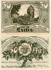 Reutergeld Lübz 50 Pf