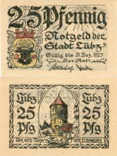 Notgeld Lübz 25 Pf